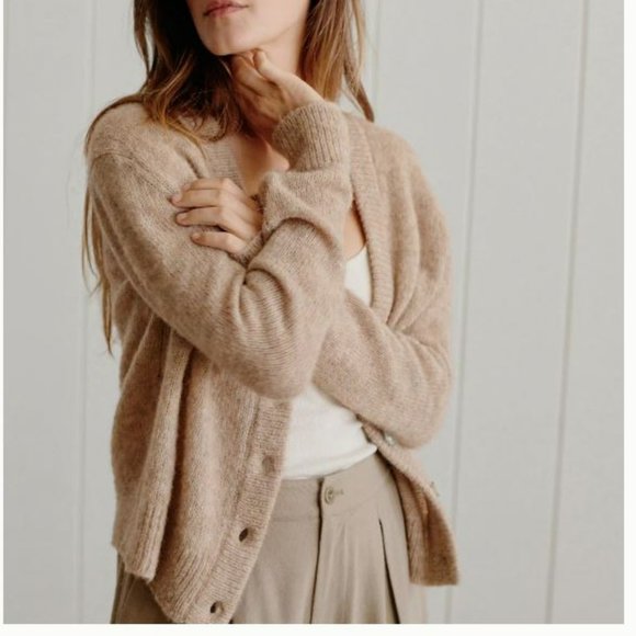 Jenni Kayne Boyfriend Cardigan (xs) Almond - Picture 1 of 4